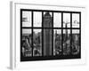 Window View - Landscape with the Empire State Building and the 1 WTC - Manhattan - NYC-Philippe Hugonnard-Framed Photographic Print