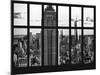 Window View - Landscape with the Empire State Building and the 1 WTC - Manhattan - NYC-Philippe Hugonnard-Mounted Photographic Print