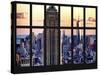 Window View - Landscape with the Empire State Building and the 1 WTC - Manhattan - NYC-Philippe Hugonnard-Stretched Canvas