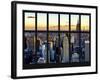 Window View - Landscape with the Empire State Building and the 1 WTC - Manhattan - NYC-Philippe Hugonnard-Framed Photographic Print