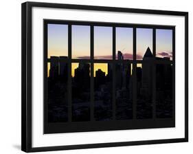 Window View - Manhattan Cityscape at Sunlight - Midtown Manhattan - NYC - New York City-Philippe Hugonnard-Framed Photographic Print