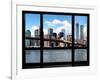 Window View, Manhattan with One World Trade Center (1WTC) and the Brooklyn Bridge, New York-Philippe Hugonnard-Framed Photographic Print