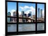 Window View, Manhattan with One World Trade Center (1WTC) and the Brooklyn Bridge, New York-Philippe Hugonnard-Mounted Photographic Print