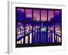 Window View - Night View of the Canal Saint Martin - Paris - France - Europe-Philippe Hugonnard-Framed Photographic Print