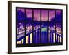 Window View - Night View of the Canal Saint Martin - Paris - France - Europe-Philippe Hugonnard-Framed Photographic Print