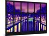 Window View - Night View of the Canal Saint Martin - Paris - France - Europe-Philippe Hugonnard-Mounted Photographic Print