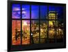 Window View - Night View of the Place de l'Etoile with the Arc de Triomphe - Paris - France-Philippe Hugonnard-Framed Photographic Print