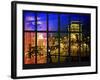 Window View - Night View of the Place de l'Etoile with the Arc de Triomphe - Paris - France-Philippe Hugonnard-Framed Photographic Print