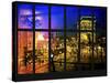 Window View - Night View of the Place de l'Etoile with the Arc de Triomphe - Paris - France-Philippe Hugonnard-Stretched Canvas