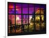 Window View - Night View of the Place de l'Etoile with the Arc de Triomphe - Paris - France-Philippe Hugonnard-Framed Photographic Print