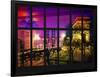 Window View - Night View of the Place de l'Etoile with the Arc de Triomphe - Paris - France-Philippe Hugonnard-Framed Photographic Print