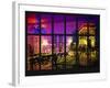 Window View - Night View of the Place de l'Etoile with the Arc de Triomphe - Paris - France-Philippe Hugonnard-Framed Photographic Print