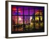 Window View - Night View of the Place de l'Etoile with the Arc de Triomphe - Paris - France-Philippe Hugonnard-Framed Photographic Print