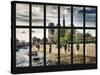 Window View - Notre Dame Cathedral and Bateau Mouche on the River Seine - Paris - France - Europe-Philippe Hugonnard-Stretched Canvas