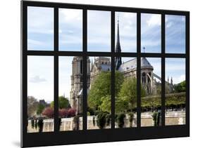 Window View - Notre Dame Cathedral - Paris - France - Europe-Philippe Hugonnard-Mounted Photographic Print