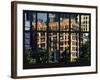 Window View - NY Building with a Tank of Water on the Roof - WTC District - Manhattan - NYC-Philippe Hugonnard-Framed Photographic Print