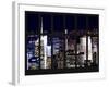 Window View - NY Cityscape by Night - Times Square - Manhattan - New York City-Philippe Hugonnard-Framed Photographic Print