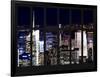 Window View - NY Cityscape by Night - Times Square - Manhattan - New York City-Philippe Hugonnard-Framed Photographic Print