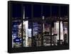 Window View - NY Cityscape by Night - Times Square - Manhattan - New York City-Philippe Hugonnard-Framed Stretched Canvas