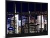 Window View - NY Cityscape by Night - Times Square - Manhattan - New York City-Philippe Hugonnard-Mounted Photographic Print