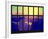 Window View - NY Skyline with Skyscrapers at Sunset - Manhattan - New York City-Philippe Hugonnard-Framed Photographic Print