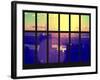 Window View - NY Skyline with Skyscrapers at Sunset - Manhattan - New York City-Philippe Hugonnard-Framed Photographic Print