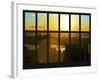 Window View - NY Skyline with Skyscrapers at Sunset - Manhattan - New York City-Philippe Hugonnard-Framed Photographic Print