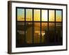 Window View - NY Skyline with Skyscrapers at Sunset - Manhattan - New York City-Philippe Hugonnard-Framed Photographic Print