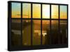 Window View - NY Skyline with Skyscrapers at Sunset - Manhattan - New York City-Philippe Hugonnard-Stretched Canvas