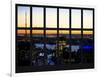Window View - NY Skyline with Skyscrapers at Sunset - Manhattan - New York City-Philippe Hugonnard-Framed Photographic Print