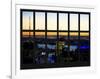 Window View - NY Skyline with Skyscrapers at Sunset - Manhattan - New York City-Philippe Hugonnard-Framed Photographic Print