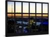 Window View - NY Skyline with Skyscrapers at Sunset - Manhattan - New York City-Philippe Hugonnard-Stretched Canvas