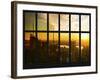 Window View - NY Skyline with Skyscrapers at Sunset - Manhattan - New York City-Philippe Hugonnard-Framed Photographic Print