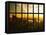 Window View - NY Skyline with Skyscrapers at Sunset - Manhattan - New York City-Philippe Hugonnard-Framed Stretched Canvas