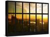 Window View - NY Skyline with Skyscrapers at Sunset - Manhattan - New York City-Philippe Hugonnard-Stretched Canvas