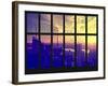 Window View - NY Skyline with Skyscrapers at Sunset - Manhattan - New York City-Philippe Hugonnard-Framed Photographic Print