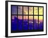 Window View - NY Skyline with Skyscrapers at Sunset - Manhattan - New York City-Philippe Hugonnard-Framed Photographic Print