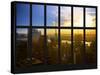 Window View - NY Skyscrapers at Sunset - Manhattan - New York City-Philippe Hugonnard-Stretched Canvas