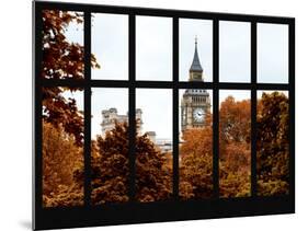 Window View of Big Ben in Autumn - UK Landscape - London - UK - England - United Kingdom - Europe-Philippe Hugonnard-Mounted Photographic Print