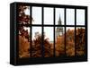 Window View of Big Ben in Autumn - UK Landscape - London - UK - England - United Kingdom - Europe-Philippe Hugonnard-Framed Stretched Canvas