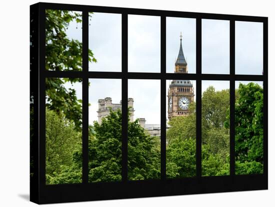 Window View of Big Ben - UK Landscape - London - UK - England - United Kingdom - Europe-Philippe Hugonnard-Stretched Canvas