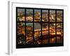 Window View of City of London at Night - River Thames - London - UK - England - United Kingdom-Philippe Hugonnard-Framed Photographic Print