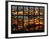 Window View of City of London at Night - River Thames - London - UK - England - United Kingdom-Philippe Hugonnard-Framed Photographic Print