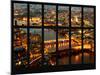 Window View of City of London at Night - River Thames - London - UK - England - United Kingdom-Philippe Hugonnard-Mounted Photographic Print