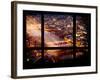 Window View of City of London at Night - River Thames - London - UK - England - United Kingdom-Philippe Hugonnard-Framed Photographic Print