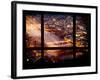 Window View of City of London at Night - River Thames - London - UK - England - United Kingdom-Philippe Hugonnard-Framed Photographic Print