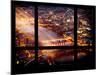 Window View of City of London at Night - River Thames - London - UK - England - United Kingdom-Philippe Hugonnard-Mounted Photographic Print