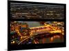 Window View of City of London at Night - River Thames - London - UK - England - United Kingdom-Philippe Hugonnard-Mounted Photographic Print