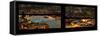 Window View of City of London at Night - River Thames - London - UK - England - United Kingdom-Philippe Hugonnard-Framed Stretched Canvas