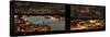 Window View of City of London at Night - River Thames - London - UK - England - United Kingdom-Philippe Hugonnard-Stretched Canvas